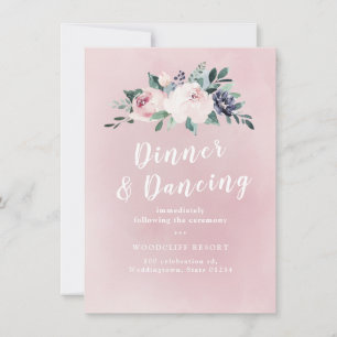 Invitation Réception de mariage fleurie et botanique