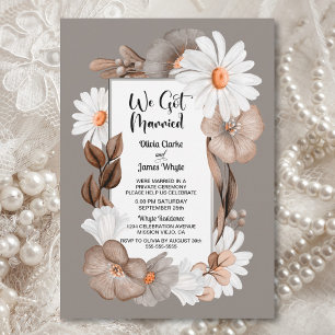 Invitation Réception de mariage floral automnal