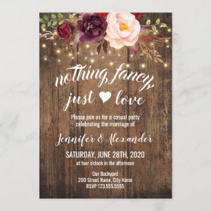 Invitation Réception de mariage floral Marsala