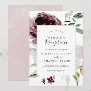 Invitation Réception de mariage Floral Romance