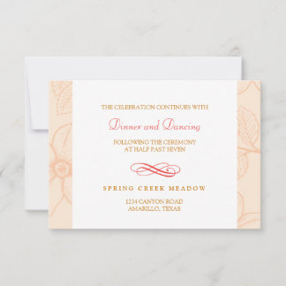 Invitation Réception de mariage florale de jardin printanière