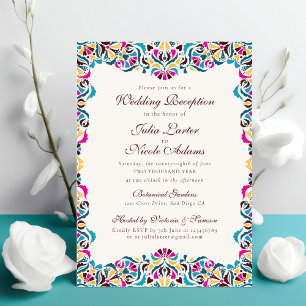 Invitation Réception De Mariage Florale De Luxe Whimsical