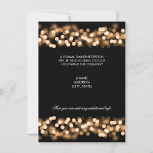 Invitation Réception de mariage Gold Hollywood Glam