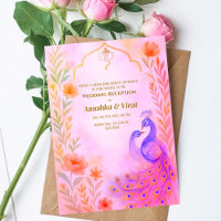 Réception de mariage hindou indien Peacock Floral