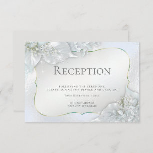 Invitation Réception de mariage   Icy Glacier Blue Shimmer