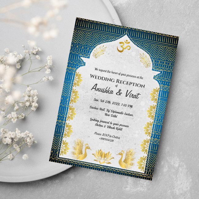 Invitation Réception de mariage indienne (Créateur téléchargé)