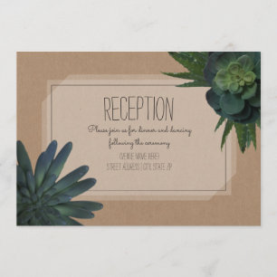 Invitation Réception de mariage inspirée de carton épais et d