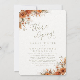 Invitation Réception de Mariage Intime Élégante aux Fleurs Or