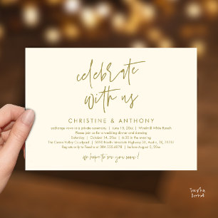 Invitation Réception de mariage minimaliste moderne
