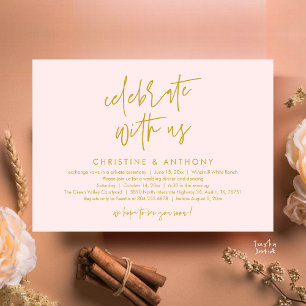 Invitation Réception de mariage minimaliste moderne