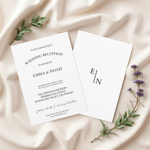 Invitation Réception De Mariage Minimaliste Moderne