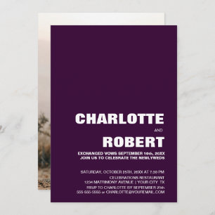 Invitation Réception De Mariage Moderne De L'Auberge