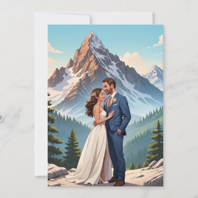 Invitation réception de mariage moderne et heureux après avoi (Devant)