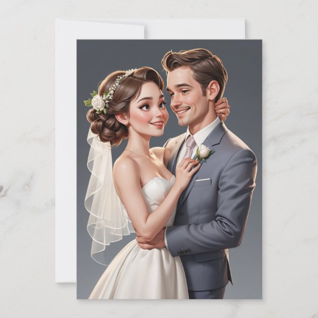 Invitation réception de mariage moderne et heureux pour toujo (Devant)