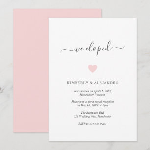 Invitation Réception de mariage moderne et simple avec cœur r