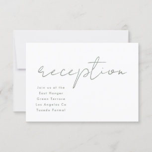 Invitation Réception de mariage moderne sur mesure