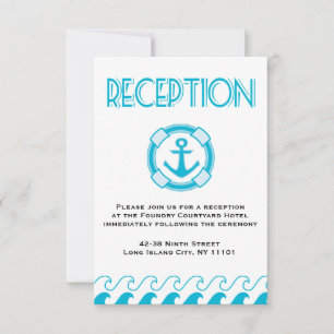 Invitation Réception de mariage nautique