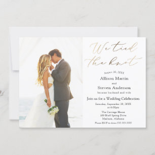 Invitation Réception de mariage Nous avons noué le nœud