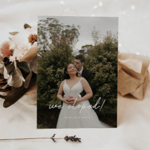 Invitation Réception de mariage 'Nous nous sommes enfuis' Pho