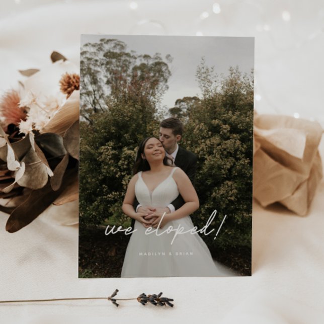 Invitation Réception de mariage 'Nous nous sommes enfuis' Pho (Créateur téléchargé)