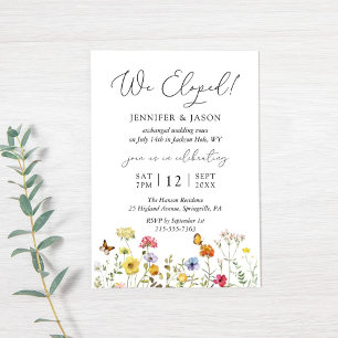 Invitation Réception de mariage pour fleur sauvage Botanical 