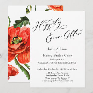 Invitation Réception de mariage, Pour toujours heureux, Coque