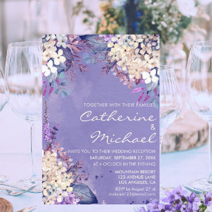 Invitation Réception de mariage printanier aux fleurs de lava