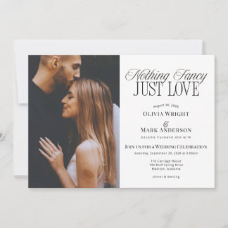 Invitation Réception de mariage, rien de fantaisiste, juste d