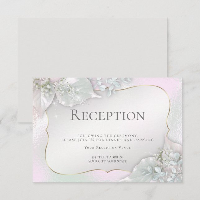 Invitation Réception de mariage | Rosé agité (Devant / Derrière)