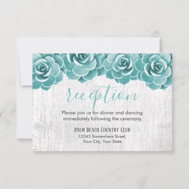 Invitation Réception de mariage rustique et floral en grange  (Devant)
