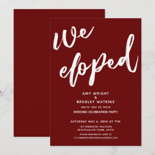 Invitation Réception de mariage simple en Bourgogne où nous n