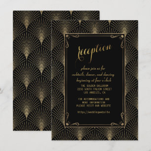 Invitation Réception de mariage Vintage Art Déco Gatsby le Ma
