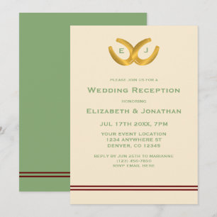 Invitation Réception de mariage Western Horseshoes