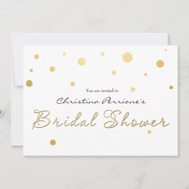 Invitation RECEPTION DE MARIEE Blanc Or Feuille Carton Invita (Devant)