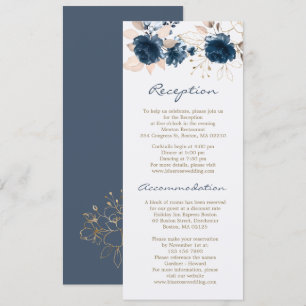 Invitation Réception de roses bleues, hébergement d'hôtel de
