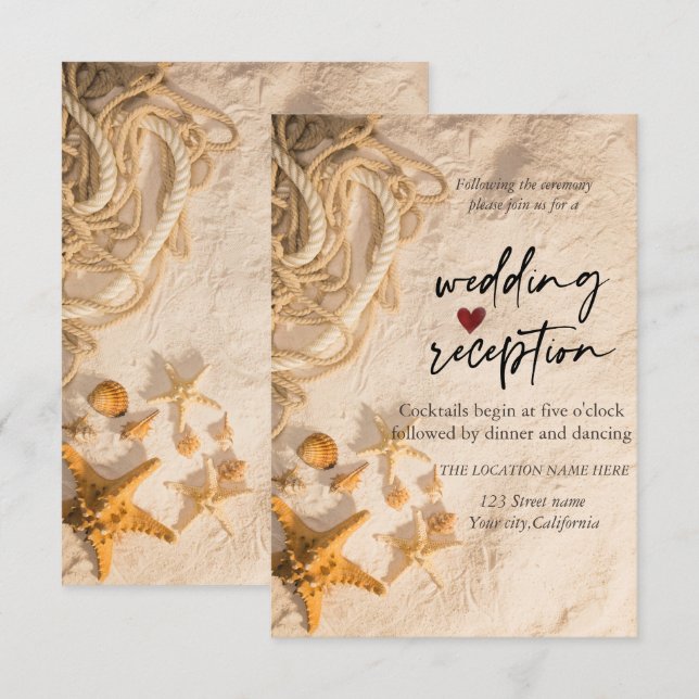 Invitation Réception De Sable De Citernes (Devant / Derrière)