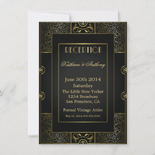 Invitation Réception De Style Gatsby Classique vintage
