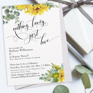 Invitation Réception de typographie élégante Eucalyptus Tourn