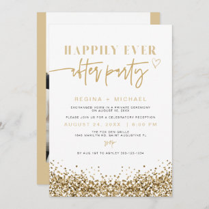 Invitation Réception d'élopage de la séquence d'or jaune REGI