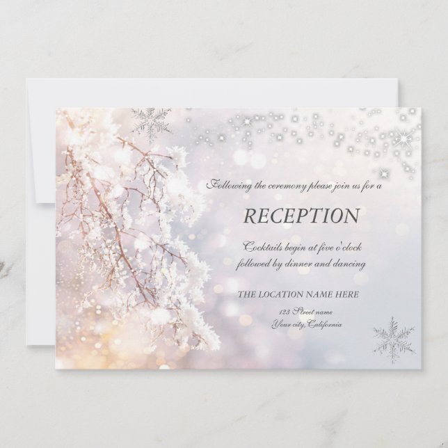 Invitation Réception des branches de merveilleux hiver  (Devant)