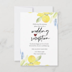 Invitation Réception des citrons à l'aquarelle