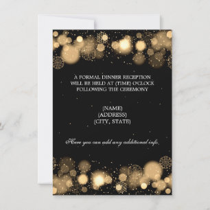 Invitation Réception des mariages d'hiver Lumières d'or
