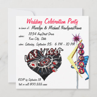 Invitation Réception des nouveaux mariés à Las Vegas