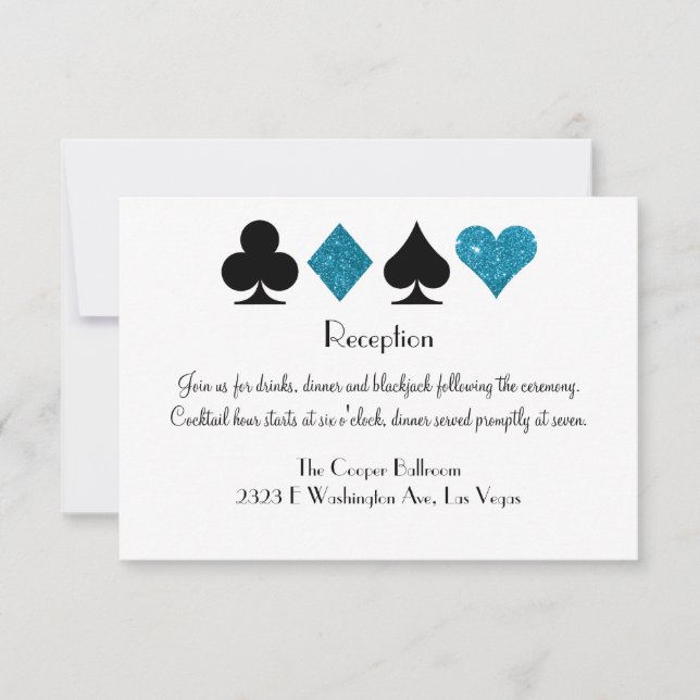 Invitation Réception destination Las Vegas Malibu Parties sci (Devant)