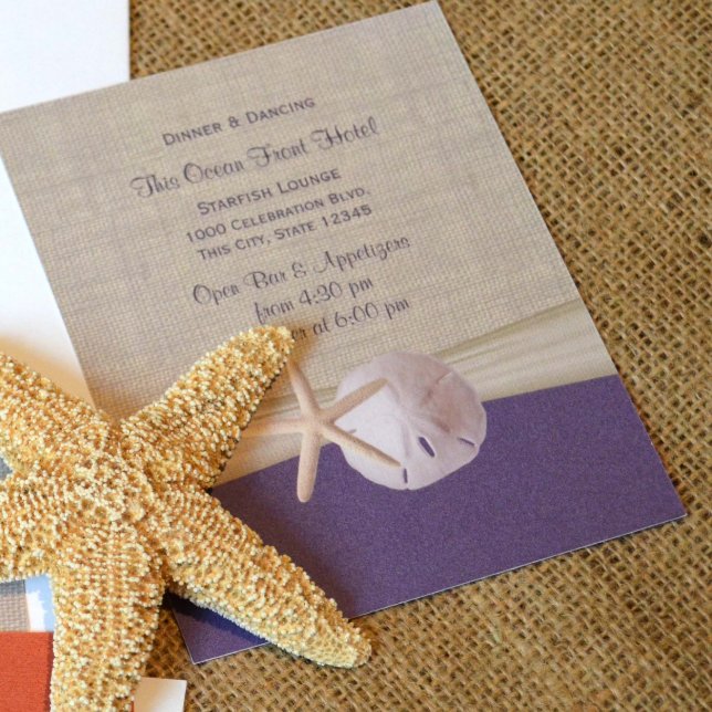 Invitation Réception Dollar de sable et Starfish (Créateur téléchargé)