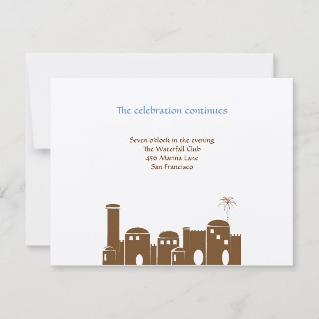 Invitation Réception Dylan Max Jerusalem Jewish Bar Mitzvah (Devant)