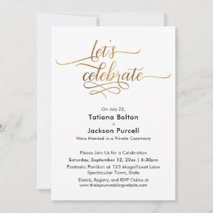 Invitation Réception élégante de célébration en calligraphie