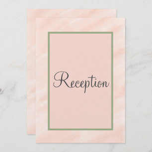 Invitation Réception en aquarelle vert monogramme