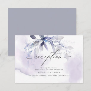 Invitation Réception en aquarelle violet rustique