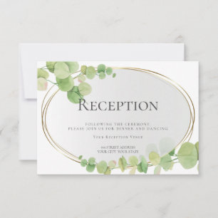 Invitation RÉCEPTION Eucalyptus du printemps moderne